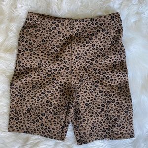 CHEETAH BIKER SHORTS